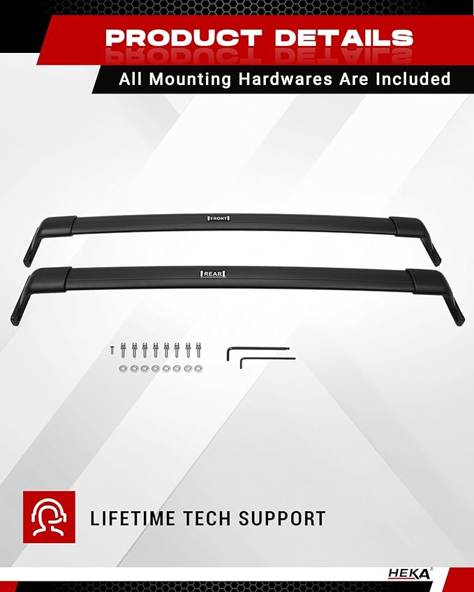 220lb Roof Rack Cross Bars Fit for Grand Cherokee L 2021 2022 2023 2024 2025 Grand Cherokee 2022 2023 2024 2025 Heavy Duty Aluminum Rails Rooftop Cargo Carriers Bikes Surfboards Kayaks Snowboards