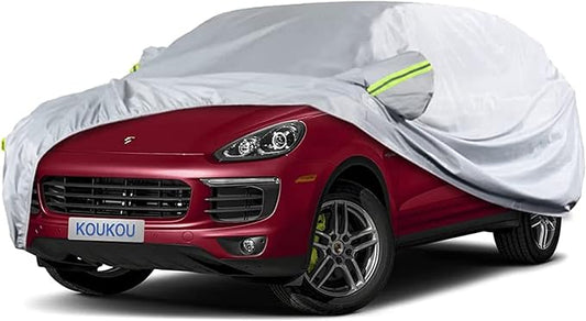 Koukou SUV Car Cover Custom Fit Porsche Cayenne from 2002 to 2025, Waterproof All Weather for Automobiles, Sun Rain Dust Snow Protection. (Ships from US Warehouse, Arrive Within 3-7 Days)…