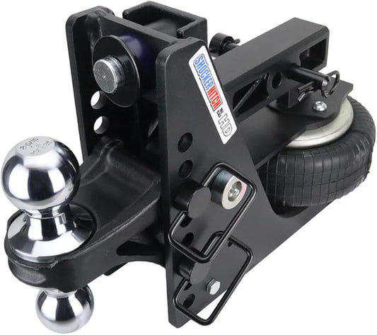 Shocker HD Max Air Hitch & Combo Ball, Fits 2" Hitch Chrome Combo 2" & 2-5/16" Balls