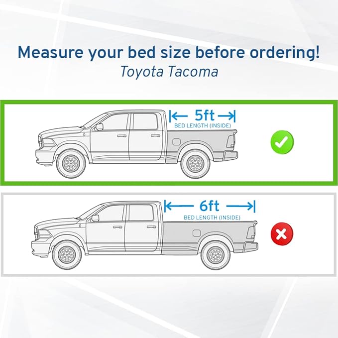 Syneticusa AR Automatic Retract Hard Tonneau Cover+R1 Rack Fits 2016-2026 Toyota Tacoma 5' Truck Bed Retractable