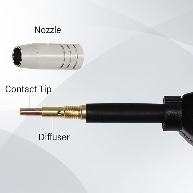 Weldpro 130A MIG Welding Gun Torch, 15 FT Cable Spool Gun Replacement for MIG210LCD, Omni 210, MIG155GD, Perfect for Aluminum Welding with 30% Duty Cycle Essential Welder Accessory