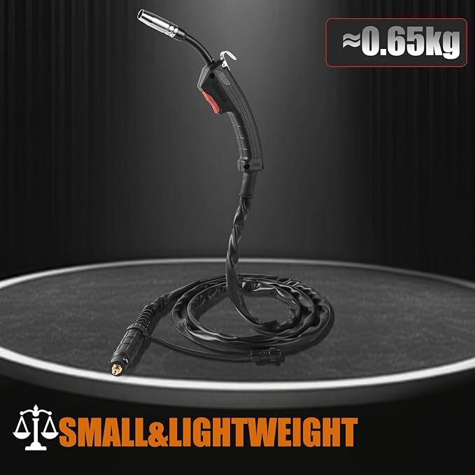 Industrial MIG Welding Gun 250A - Gas Metal Arc Welder Torch with 8.2ft Heavy Duty Cable, Compatible with MIG Welder, Smooth Wire Feed & Ergonomic Handle