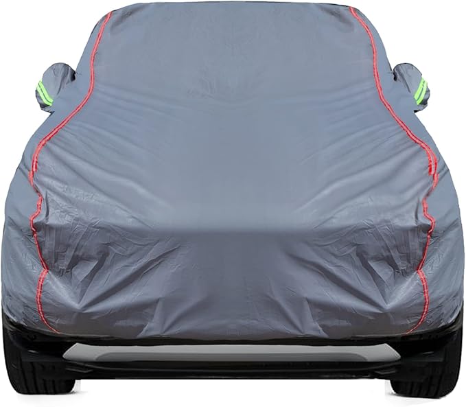 Breathable New Material, Waterproof Car Cover, Locks and Zipper Doors, Sunscreen Waterproof UV Prevention Snowproof Wind and Windproof,Suitable for Indoor Outdoor,for SUV (191" to 200") C12