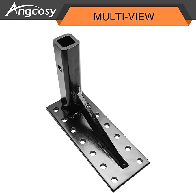 6-Position Pintle Mount for 2" Hitch Receiver, 5,000 lbs, 10.5-Inch Length, Black