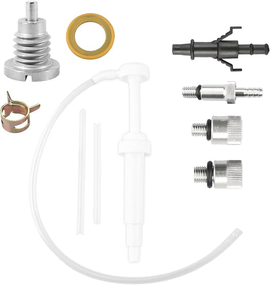 Upgrade Lower Unit Gear Oil Pump with 1x Magnetic Drain Screw for Standard Quart Bottles compatible with 3/8in 8mm 10mm Metal Adapter, Widely Fit for Marine Outboards Units (10cc)