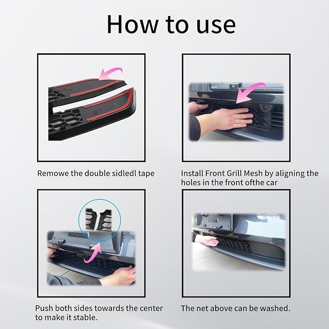 3PCS Front Grill for 2025 2026 Tesla Model Y Juniper Mesh Grille Inserts & Air Inlet Vent Cover with Insect Protection Accessories for Tesla New Model Y Accessories