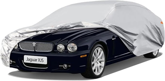 Waterproof Car Cover for Jaguar XJS (1975-1996), 5 Layers Compatible with Jaguar XJS All Weather, Snowproof Windproof Rain Ice Sun UV Protection