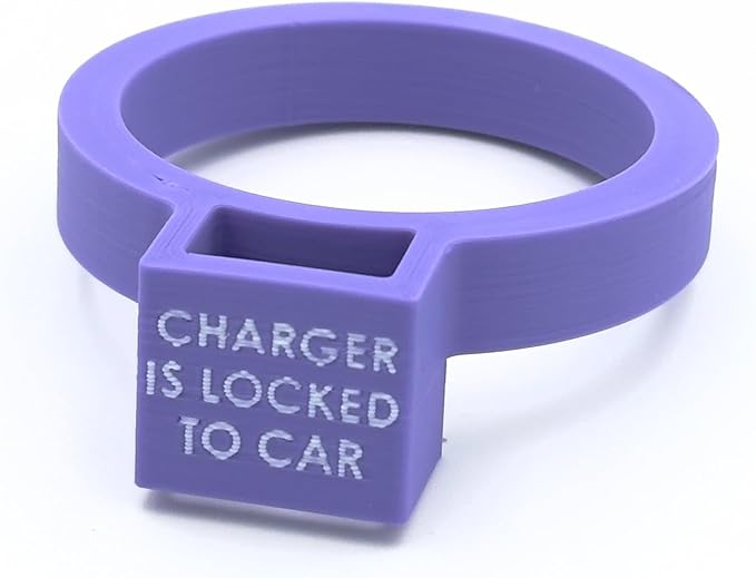 Door Dock for Tesla/J1772 Adapter for Model Y and Charger Locking Ring Bundle 2023-2025 (Purple)