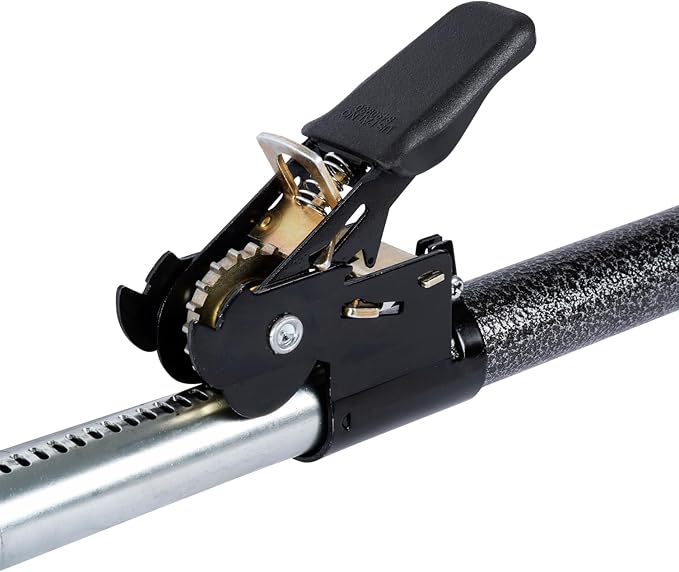 Keeper Adjustable Cargo Bar for Pickup Truck Bed, Ratcheting Cargo Bar, Ideal Work Truck Accessories, Black/Silver, 40"-70" Adjustable Length