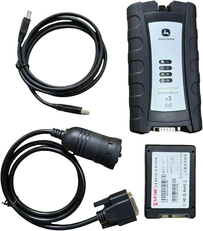 V5.3 AG+V5.3 CF Software Service Advisor EDL V3 Heavy Duty Scanner Electronic Data Link Truck Diagnostic Kit forJohn Deere, Agricultural Tractor Construction Diagnostic Tool