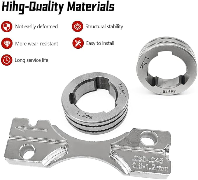 KP1696-035C Drive Roll Kit .045" V-Groove Fit for Lincoln 216 255XT 350MP MIG Welder for 25M LF-72 LN-15 LN-25 PRO Dual Power Wire Feeder for Flux Core