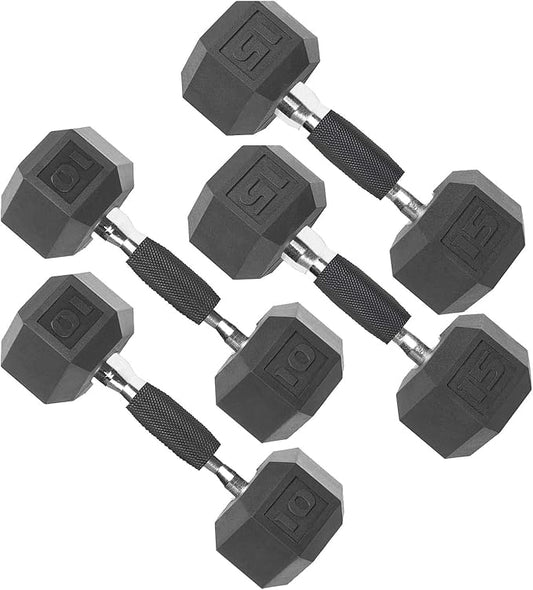CAP Barbell Coated Dumbbell Weight | Multiple Options Pairs & Sets