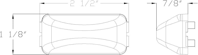Lumitronics RV Mini Thin Line 37 Series Sealed LED Marker/Clearance Light (Clear)