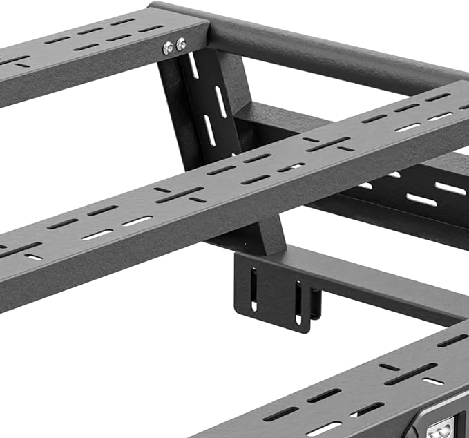 for F150 13.8" High Full-Size Overland Bed Racks Truck Cargo Carrier with 2 LED Lights Compatible with 1992-2025 Ford F150 with Bed Rails, 750 LBS Truck Rear Ladder Rack Back Cross Bars