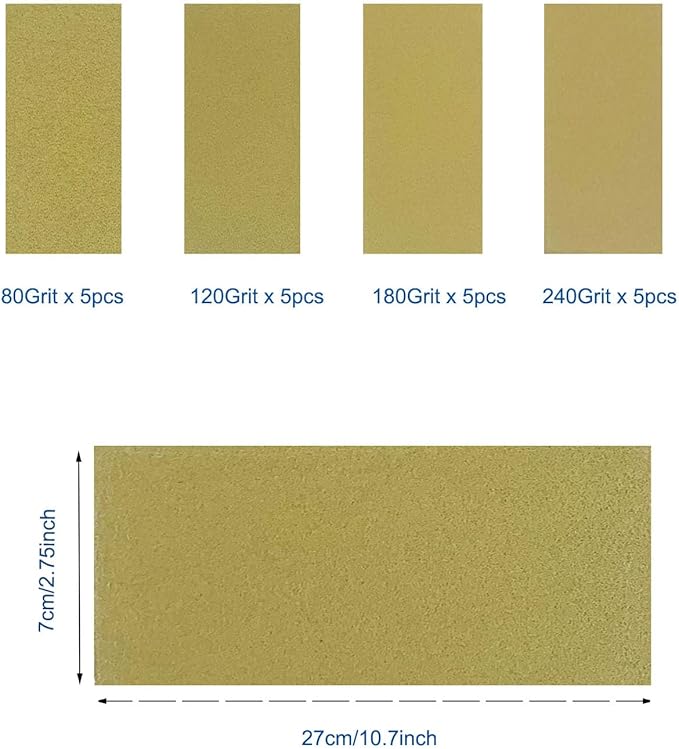 PSA Sanding Block Kit of 7,Hand Abrasives Auto Body Sanding Block Set with 20pcs Self Adhesive Sandpaper Sheet,Flexible for Automotive Paint and Woodworking Sand Furniture