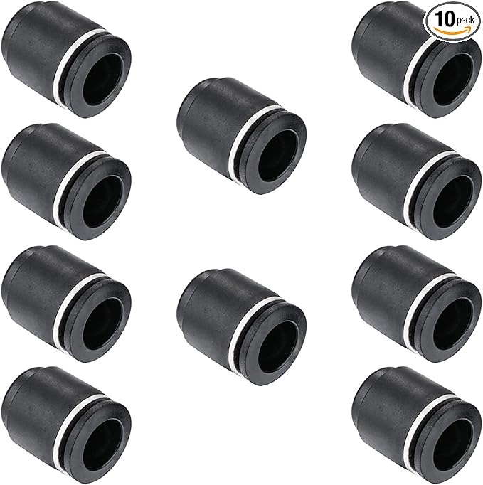 10PCS 1/4 Inch Tube OD Pneumatic Cap Plug Fitting, PPF-1/4 Plastic Push-in Connect Fitting