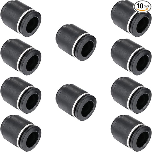 10PCS 1/4 Inch Tube OD Pneumatic Cap Plug Fitting, PPF-1/4 Plastic Push-in Connect Fitting