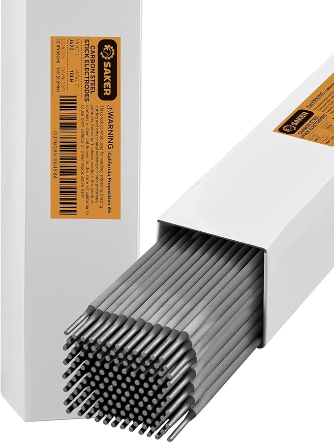 Saker E6013 Welding Rod 1/8'' 10LB Carbon Steel Stick Welding Electrodes