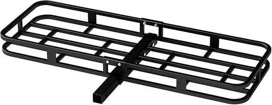 FORWODE 500 LBS Hitch Mount Cargo Carrier Basket, 53"x19"x5" Folding Hitch Cargo Carrier Basket for 2 Inch Receiver, Car Rack Rear Luggage Basket for Car SUV Traveling