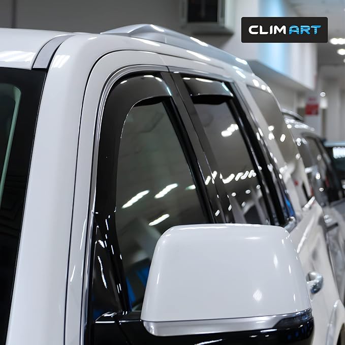 CLIM ART in-Channel Incredibly Durable Rain Guards for Cadillac Escalade 2015-2020, Original Window Deflectors, Vent Window Visors, Vent Deflector, 4 pcs. - 615289