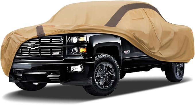 Silverado Car Cover Waterproof All Weather Compatible with Silverado, Outdoor Anti-UV Sun Rain Protection Truck Cover