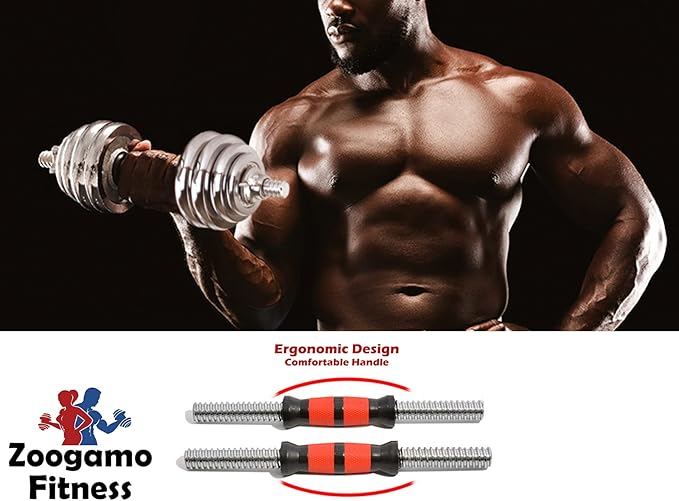 Adjustable Dumbbells Cast Iron Set Weight to 66Lbs / 44LBS, Free Weight with Connecting Rod Used As Barbell, for Men and Women Home Gym Work Out Training Fitness Equipment All-Purpose