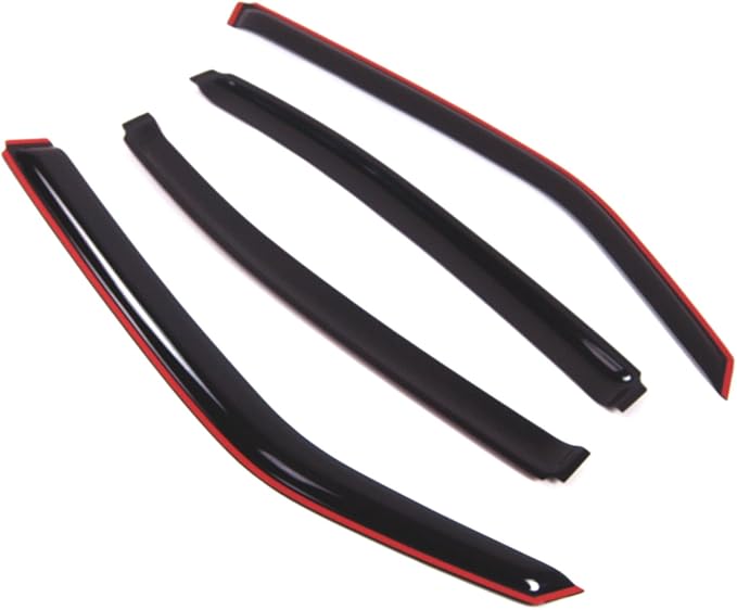 Tuningpros WD2-109i Dark Smoke 4 Pcs Set Window Visor (in-Channel) Deflector Rain Guard Compatible with 2006-2010 Dodge Charger