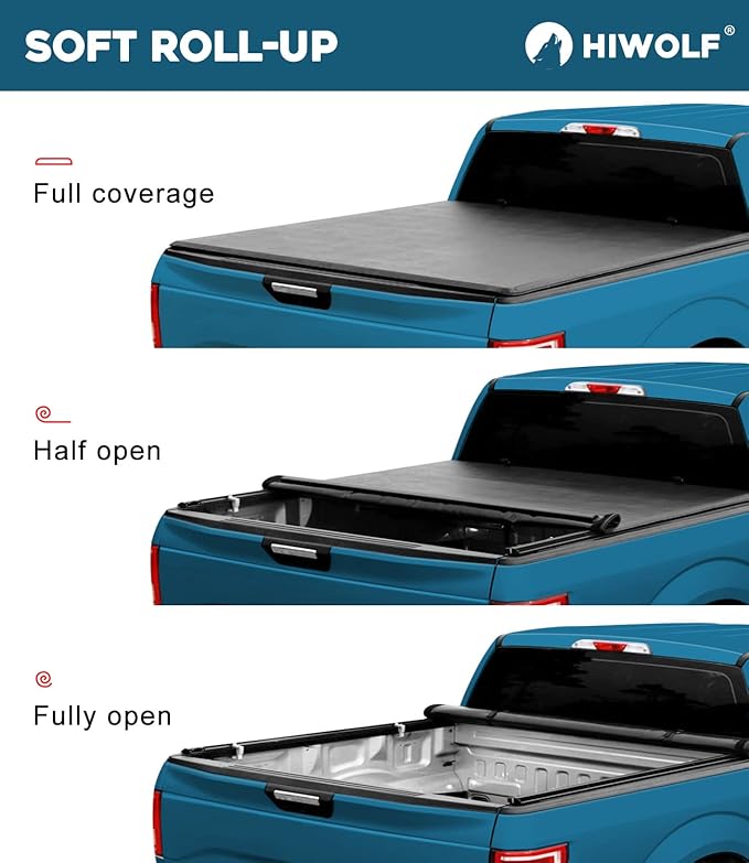 Soft Roll Up Truck Bed Tonneau Cover Fits 2005-2026 Frontier & 2009-2012 Suzuki Equator 5ft Bed (59.5") w/Track System | PR3 |