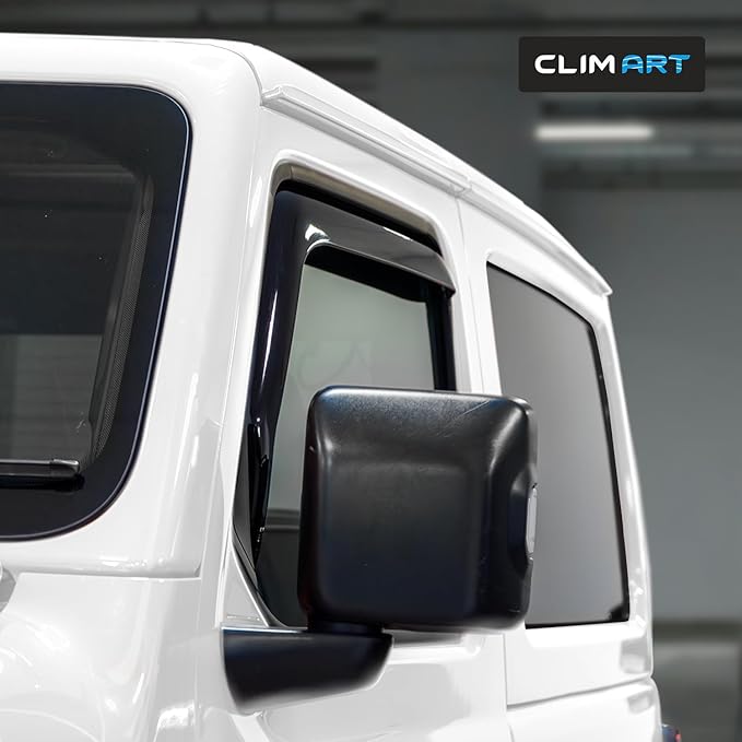 CLIM ART in-Channel Incredibly Durable Rain Guards for Jeep Wrangler JL 2018-2026/Jeep Gladiator 2020-2026, Original Window Deflectors, Vent Window Visors, Vent Deflector, 2 pcs. - 318169
