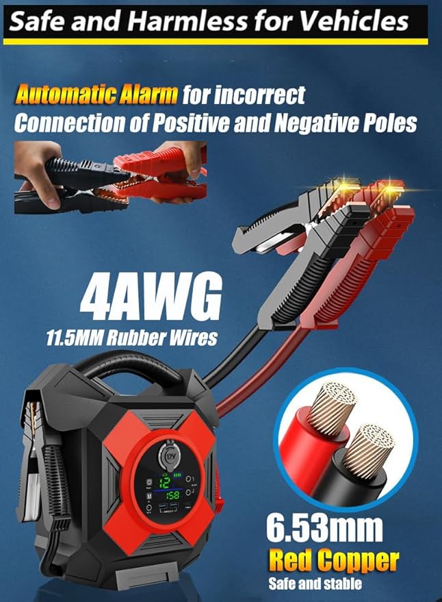 Heavy Duty Jump Starter,DM1264 30000A 12V Battery Jumper Starter Portable,-40F° Start Battery Booster Pack for Semi Truck Gasoline and Diesel Engines Up to 99L,Class8