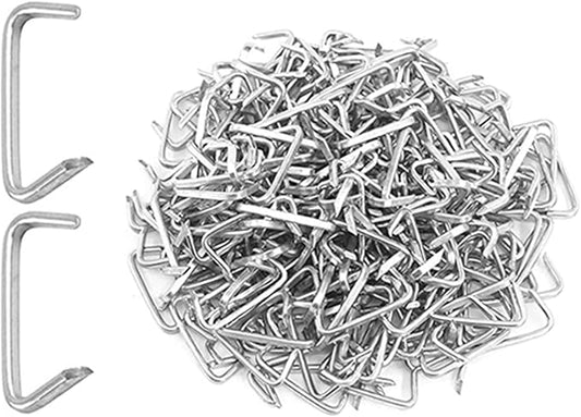 1000Pcs 1" Galvanized Hog Rings Assortment Kit, Professional Hog Rings Installation Kit for Bungee Shock, Cords, Animal Pet Cages