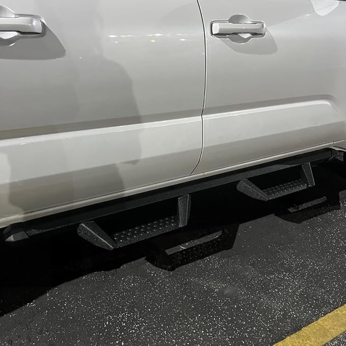 Running Boards Compatible with 2010-2024 Toyota 4Runner(Without Side Skirts), (Excl. 10-13 Sr5 & 10-24 Limited & 20-22 Nightshade Edition & 22-24 TRD Sport), Carbon Steel, 4 Inch.