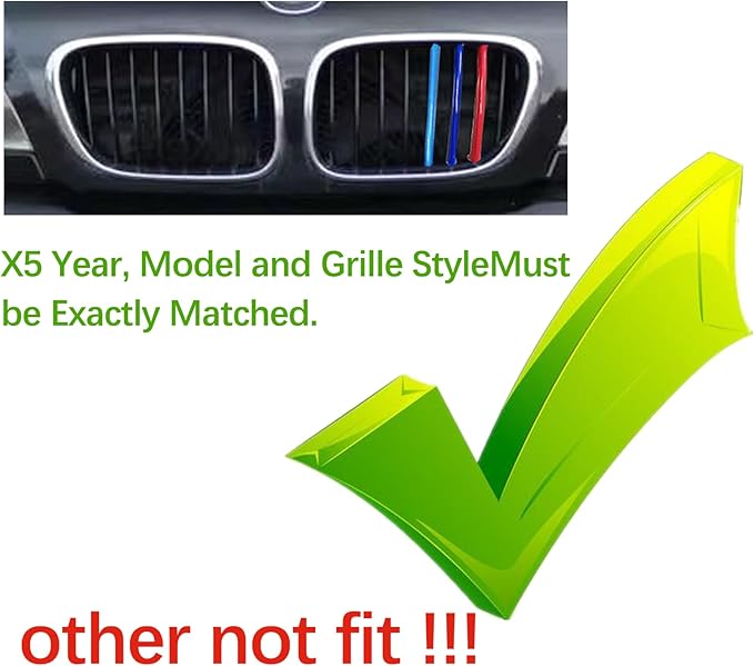 Automotive Grill Inserts for BMW x5 E53 1999-2003 (8 Grilles),Front Grill Accessories
