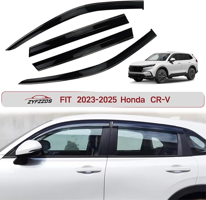 Window Visors Rain Guards Fit 2023, 2024, 2025 Honda CR-V Side Window Deflectors Vent Shades Sun Visors for Honda CRV Accessories 4PCS