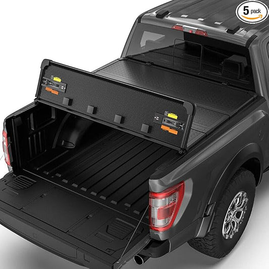 Hard 4 Fold Truck Bed Tonneau Cover for 2019-2025 Silverado 1500 2500HD 3500HD 5.8 Ft Bed, All Weather