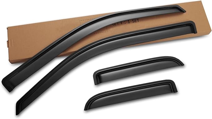 Window Rain Guards Visors for 2004-2014 Ford F150 Extended Cab, Out-Channel Window Vent Wind Shades Shield Deflectors for 04-14 F-150 SuperCab