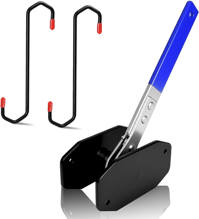 Brake Caliper Compression Tool with 2 Hanger Hooks, 360° Adjustable Piston Caliper Piston Compressor Tool for Pressing Pistons, Replacing Pads, Repairing Cylinders