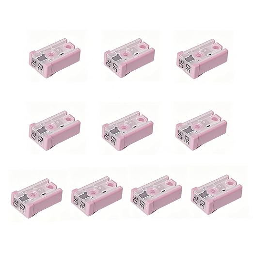 10 Pcs 0695030.PXPS 30A 32V Mini Slotted Automotive MCASE Shaped Cartridge Fuse Kit