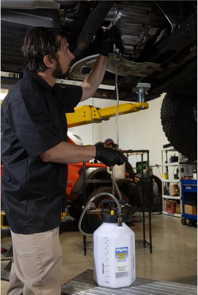 Mityvac MV6840 Hydraulic Brake and Clutch Pressure Bleeding System, Includes Seven (7) Master Cylinder Adapters, 1.2 Gallon Reservoir, Quick-Change Connections Pressure Relief Valve, Storage Case