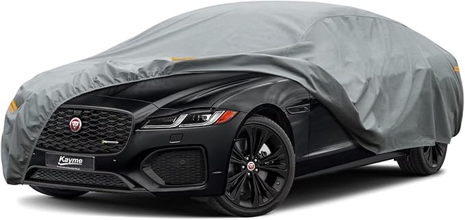 Kayme Heavy Duty Car Cover Custom Fit Jaguar XF Waterproof All Weather for Automobiles, Full Exterior Covers Sun Rain UV Protection.（Deliver About 3-10 Days）
