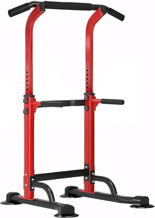 Multi-Functional Power Tower for Home Gym: Adjustable Pull Up & Dip Station with 400 LBS Capacity, Space Saving Strength Training Equipment for Men and Women