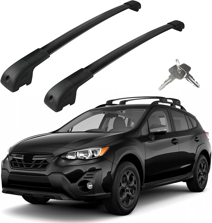 Roof Rack Cross Bars Compatible with Subaru Crosstrek 2018-2023 / Impreza 2017-2023, Adjustable Aluminum Heavy Duty 300 LBS Anti-Theft Lock Cargo Carrier Rooftop Crossbar for Bike, Snowboard, Luggage