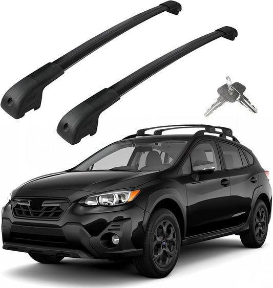 Roof Rack Cross Bars Compatible with Subaru Crosstrek 2018-2023 / Impreza 2017-2023, Adjustable Aluminum Heavy Duty 300 LBS Anti-Theft Lock Cargo Carrier Rooftop Crossbar for Bike, Snowboard, Luggage