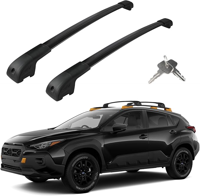 Roof Rack Cross Bars Compatible with Subaru Crosstrek Wilderness 2024-2026, Adjustable Aluminum Heavy Duty 300 LBS Anti-Theft Lock Cargo Carrier Rooftop Crossbar Accessories for Bike,Snowboard,Luggage