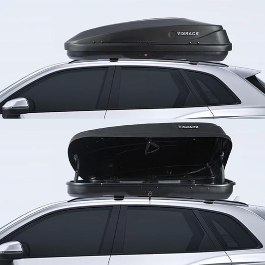 Hard Shell Roof 3D Diamond Embossing Cargo Carrier with Security Keys, Roof Box, Cargo Box, 56 (L) x 30 (W) x 13.7(H) Inches, 13 Cubic Feet (Tool-Free Install), Diamond Black