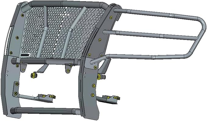 Black Horse Rugged Heavy Duty Grille Brush Bumper Guard Modular Black Compatible with 2015-2023 Chevrolet Tahoe|2015-2020 Chevrolet Suburban-RU-CHTA15-B