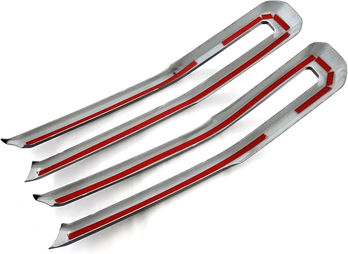 HIGH FLYING 2024 2025 for Ford Ranger Wildtrack Car Exterior Accessories Front Middle Grille Insert Bumper Overlay ABS 4pcs Carbon Style