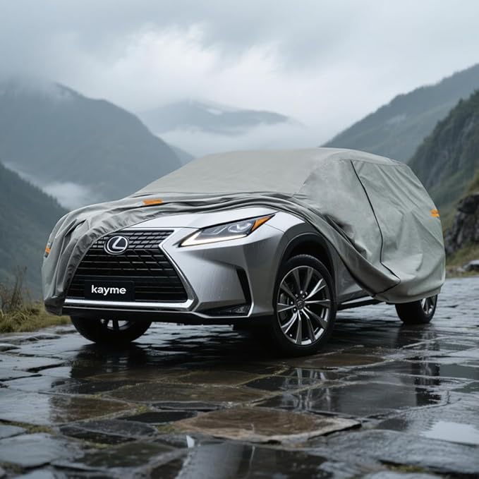 Kayme Heavy Duty SUV Car Cover Custom Fit Lexus TX 350 500 550 Waterproof All Weather for Automobiles, Full Exterior Covers Sun Rain UV Protection.（Deliver About 3-10 Days）
