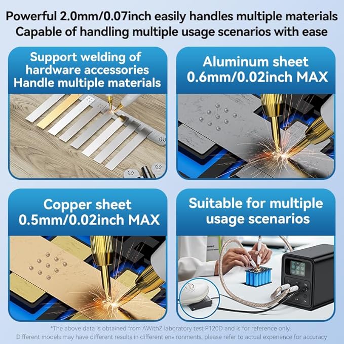 56.8 KW Capacitor Battery Spot Welder, AWithZ Spot Welder, 2-in-1 Automatic & Foot Pedal Two Modes Battery Farad Welding Equipment for 18650/LiFePO4 Lithium Battery Pack Building (P90C)