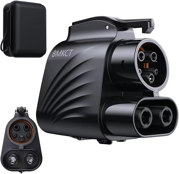 NACS to CCS1 Adapter, 2025 Upgraded 500A/1000V DC 250KW for Tesla Supercharger Adapter for Ford Mustang Mach-E/F-150 Lightning, Rivian, GM, Volvo and Polestar EVs